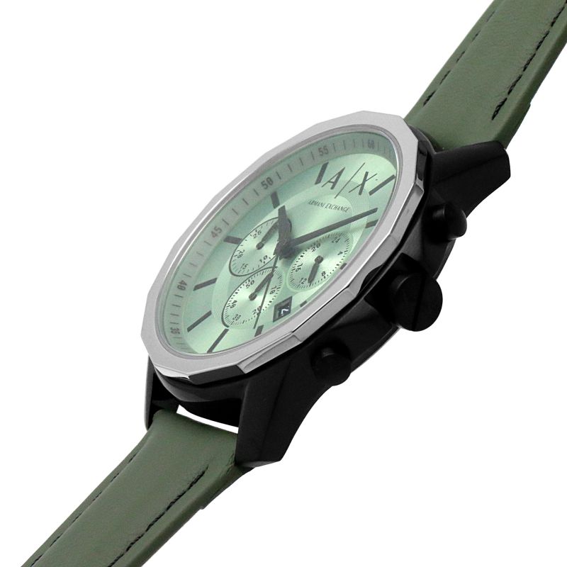 Armani Exchange Banks Chronograph Green AX17 Leather America Strap Watch Men\'s Watches of –