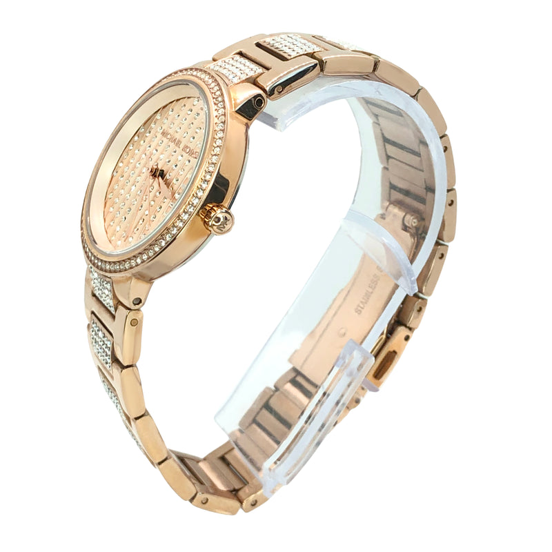 Reloj Michael Kors Gabbi Glitz oro rosa para mujer MK3986