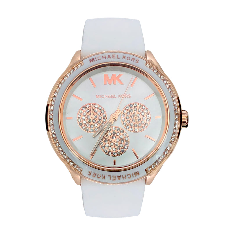 Michael Kors MK6945 Reloj deportivo extragrande con correa de silicona para mujer