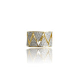 Anillo de oro con forma de diamante Bling Big Daddy