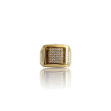 Anillo de oro cuadrado Bling Big Daddy