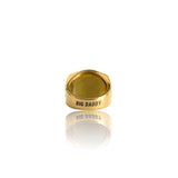 Anillo de oro cuadrado Bling Big Daddy