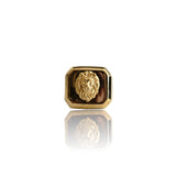 Anillo de oro cuadrado Big Daddy Lion Signet