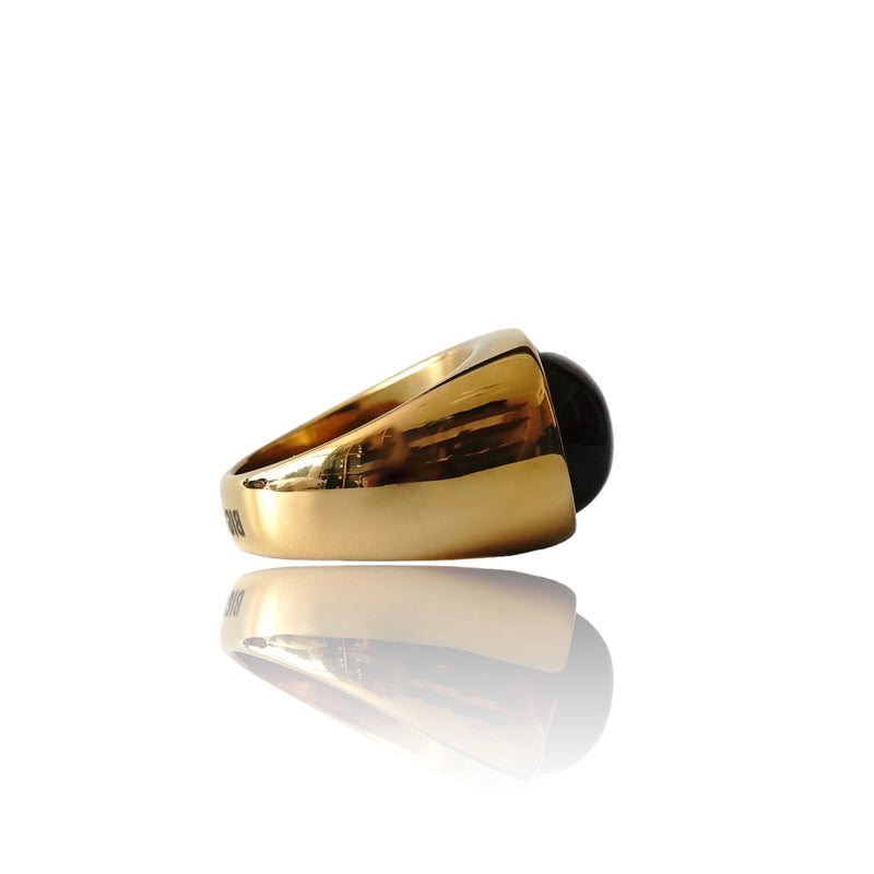 Big Daddy Brown Onyx Gold Ring