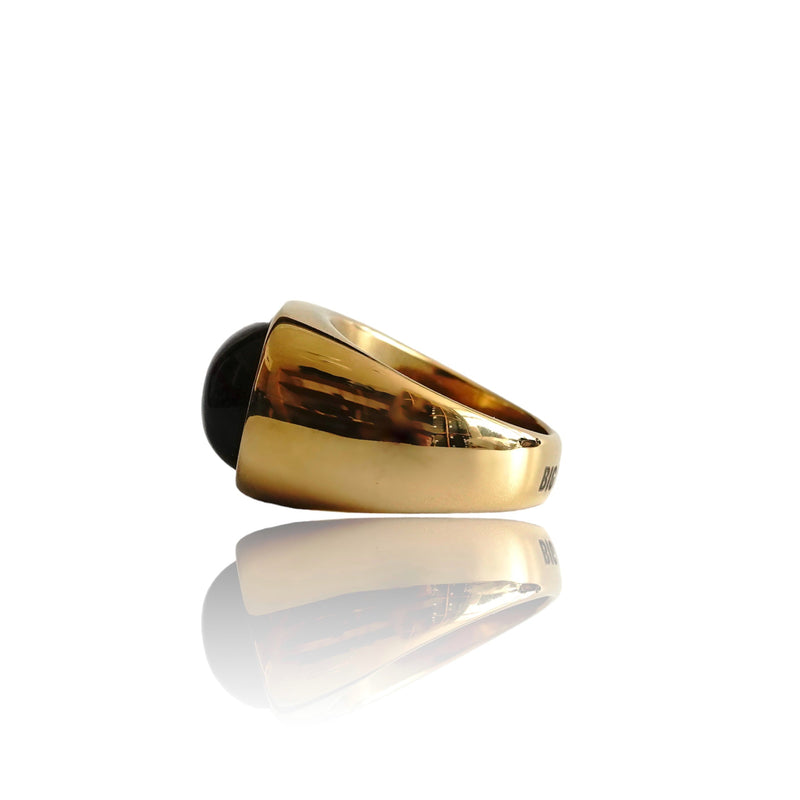 Big Daddy Brown Onyx Gold Ring