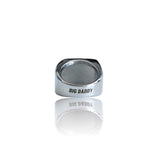 Big Daddy Iced Out Square Bling Silver Ring