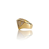 Anillo de oro con forma de diamante Bling Big Daddy