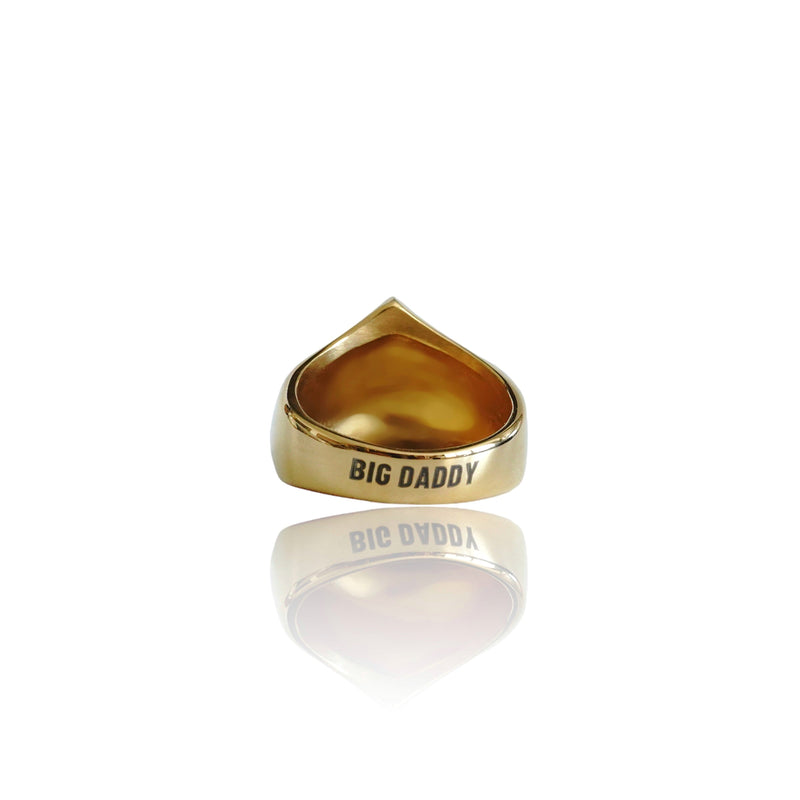 Anillo de oro con forma de diamante Bling Big Daddy