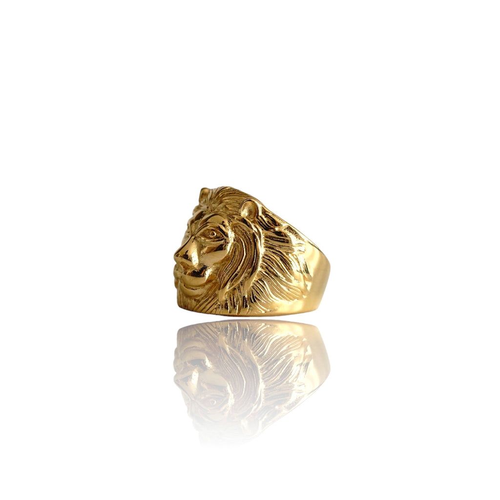 Solid 10k Gold Lion Ring, Men Leo Ring, 14k Gold Ring, Sculpture Ring,  Unisex Gold Lion Ring, Animal Ring, Pinkie Ring RG2002 - Etsy
