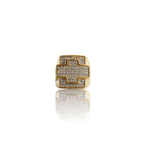 Anillo de oro con cruz helada Big Daddy