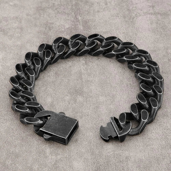 Big Daddy 14mm Cuban Curb All Black Chain Bracelet