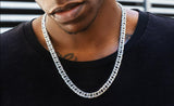 Cadena de plata con eslabones cubanos Miami de 10 mm Big Daddy