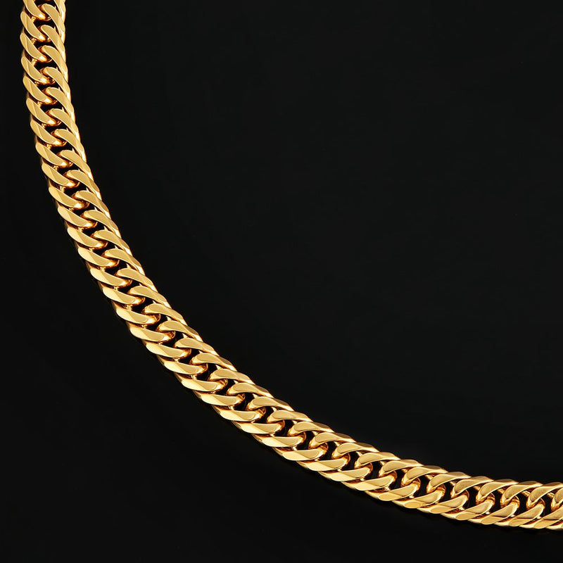 Cadena de oro con eslabones cubanos Miami Big Daddy de 10 mm