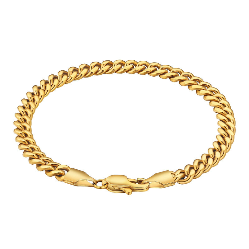 Big Daddy 5mm Cuban Link Gold Bracelet