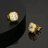 Big Daddy Emerald Cut Diamond Stud Earrings