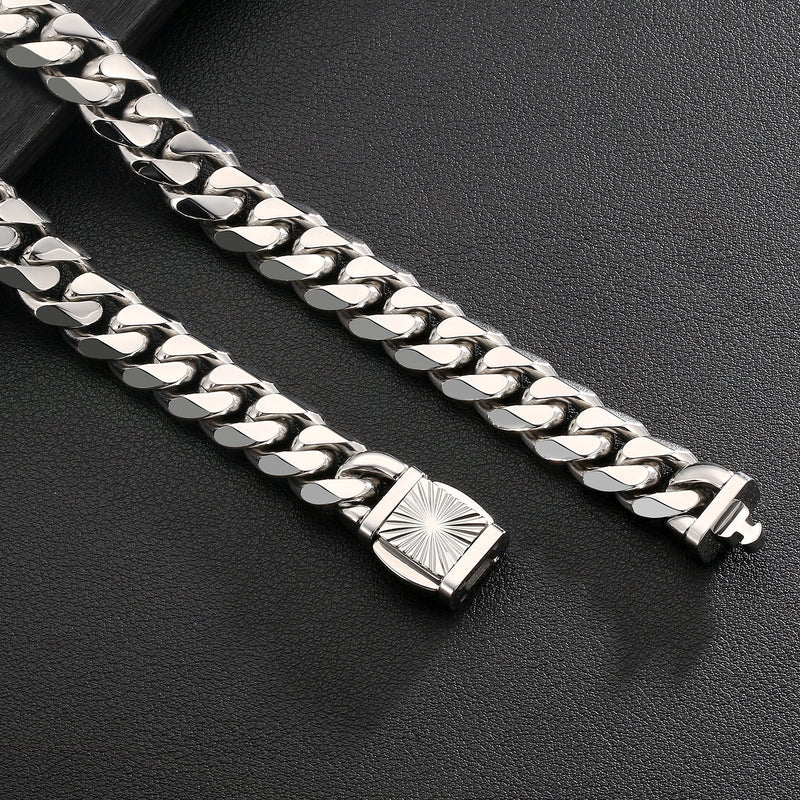 Big Daddy 12mm Miami Cuban Link Silver Chain