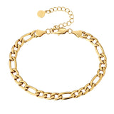 Big Daddy 7mm Figaro Women's Gold Anklet