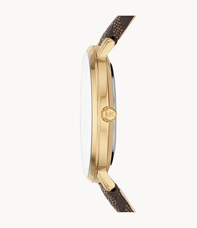 Michael Kors Pyper Reloj de cuarzo con esfera blanca y cristal para mujer MK2857