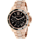 Michael Kors Rose Gold Everest Black Dial Chronograph Women's Watch  MK5875 - Watches of America