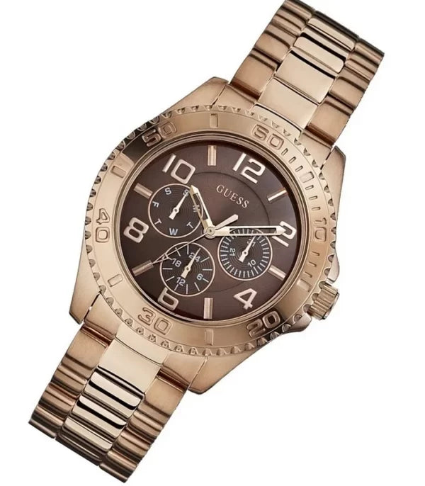 Guess Brown/Rose Gold Colored Steel Men's Watch W0231L8 - Watches of America #3