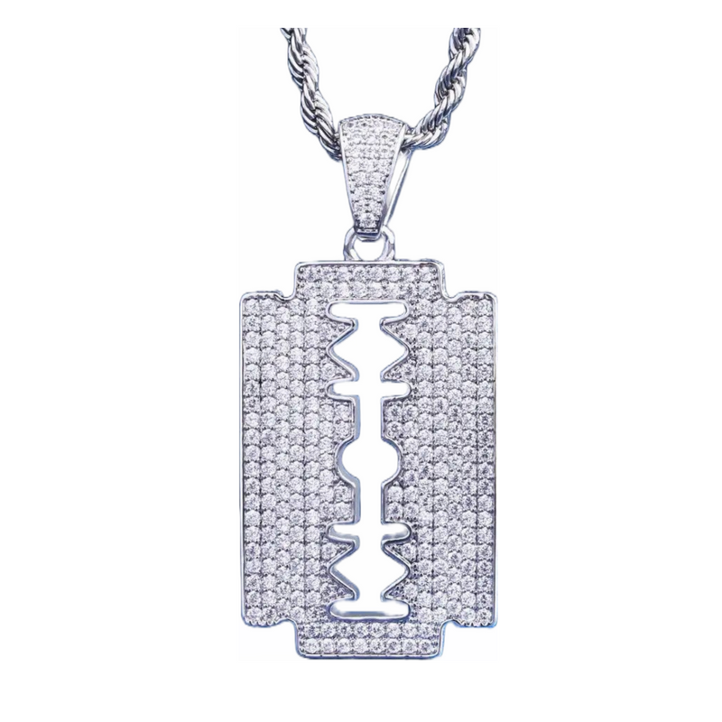 Big Daddy Diamond Iced Out Razor Pendant