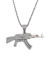 Big Daddy Iced Out AK-47 Rifle Pendant