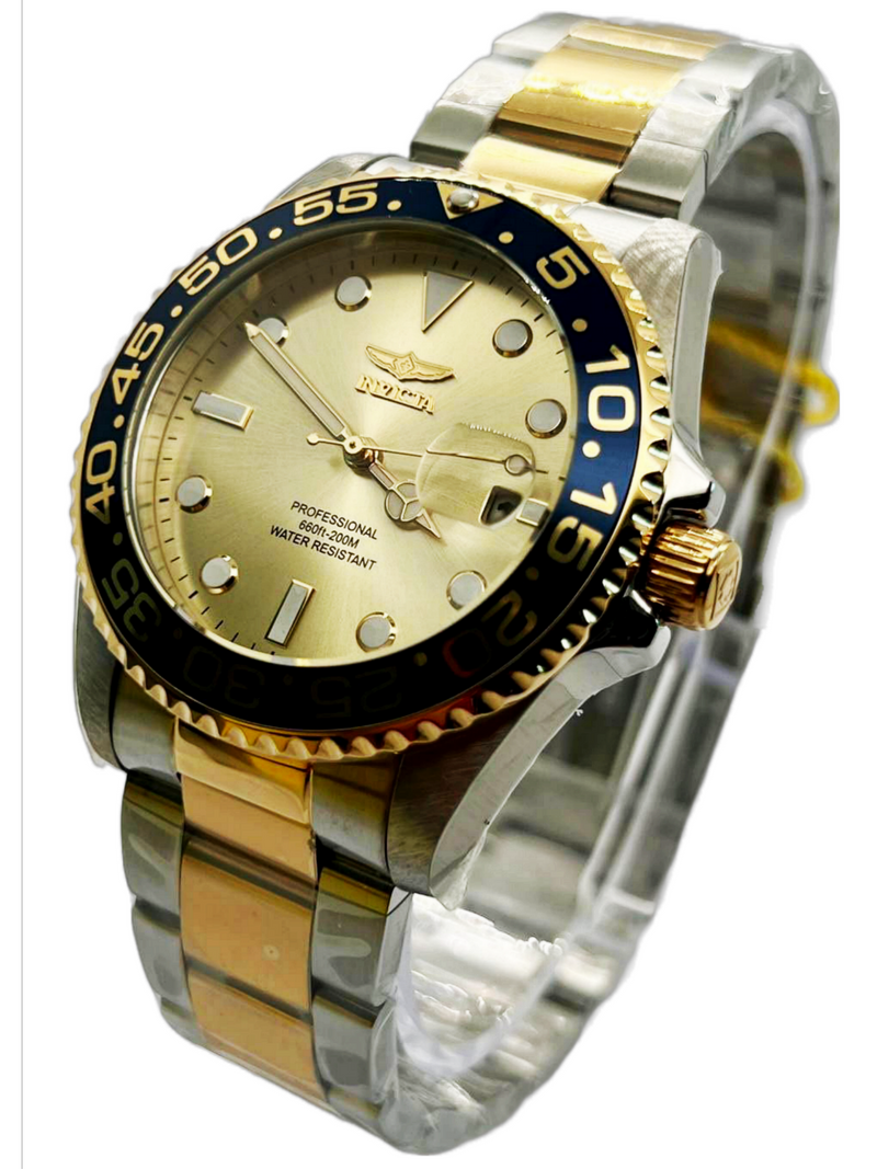 Reloj de cuarzo Invicta Pro Diver para hombre - Tamaño 43 mm - Color dorado  : Precio Guatemala