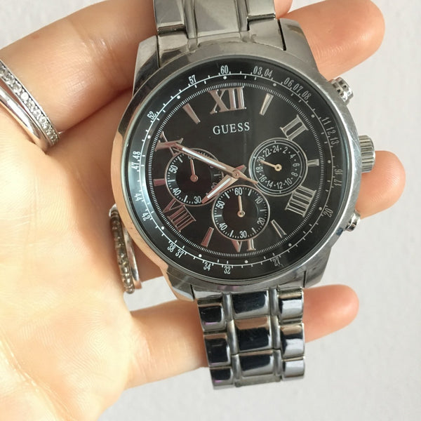 Guess Horizon Chronograph Black Dial Men's Watch#W0379G1 - Watches of America #2