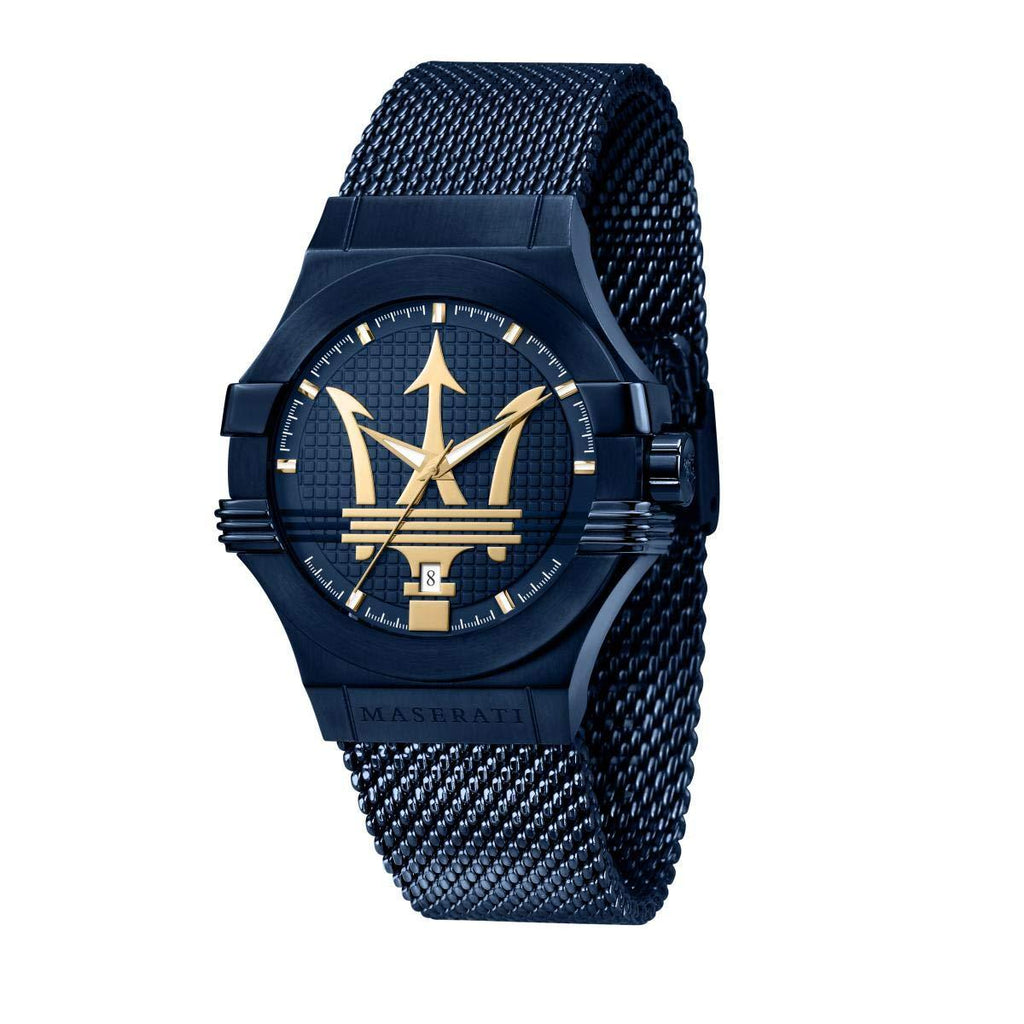 Maserati Reloj Solar Power Blue Edition 1.772 in para hombre, Azul, Moderno
