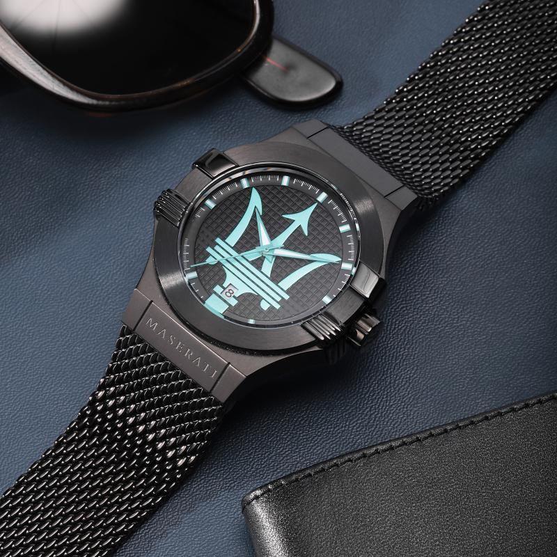 Maserati Potenza Aqua Edition Black Mesh Men's Watch R8853144002 - Watches of America #6