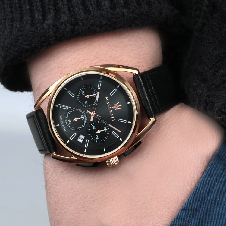 Maserati Trimarano Chronograph Black Dial Men's Watch R8871632002