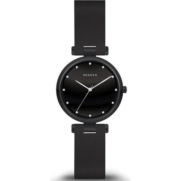 Skagen Tanja Black Leather Women's Watch  SKW2515 - Watches of America