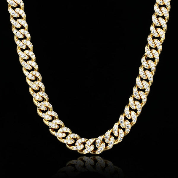 Big Daddy 15mm Diamond Cuban Gold Link Chain