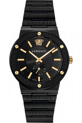 Versace Greca Logo-VI Black Stainless Steel Men's Watch  VEVI00620 - Watches of America