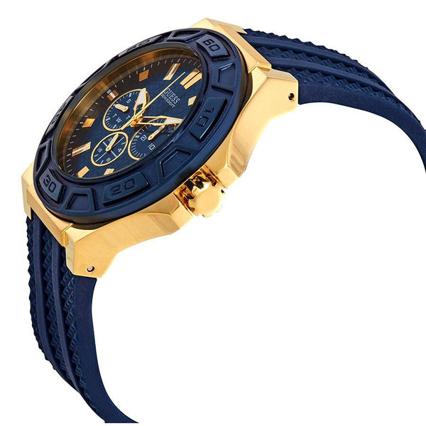 Reloj Guess Force W0674G2 para hombre con esfera azul y oro amarillo PVD