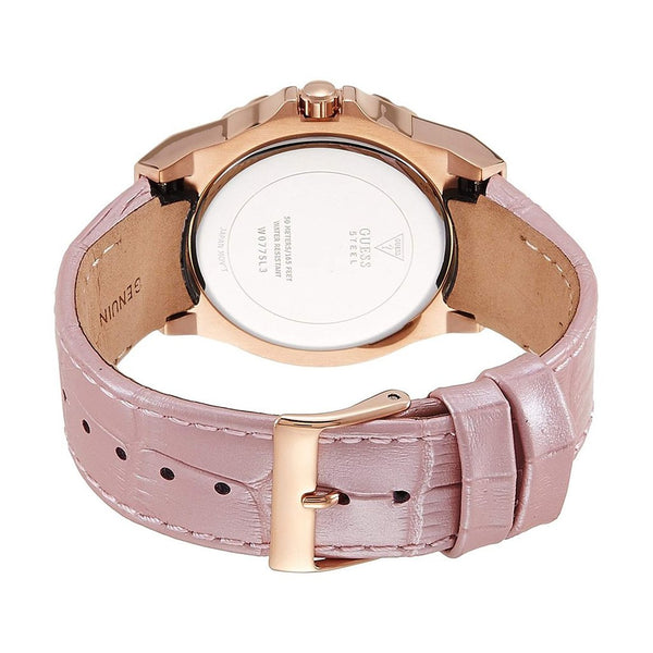 Guess Limelight Cream Dial Leather Strap Ladies Watch#W0775L3 - Watches of America #2