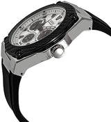 Reloj Guess Legacy W1049G3 para hombre con esfera blanca de cuarzo y goma negra.