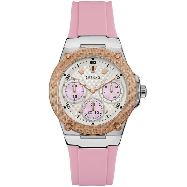 Reloj Guess Zena de cuarzo con esfera plateada para mujer W1094L4