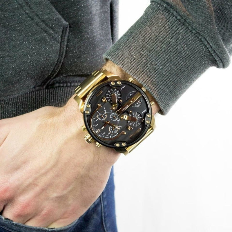 Diesel Mr. Daddy 2.0 Reloj de cuarzo para hombre con esfera negra DZ73 –  Watches of America