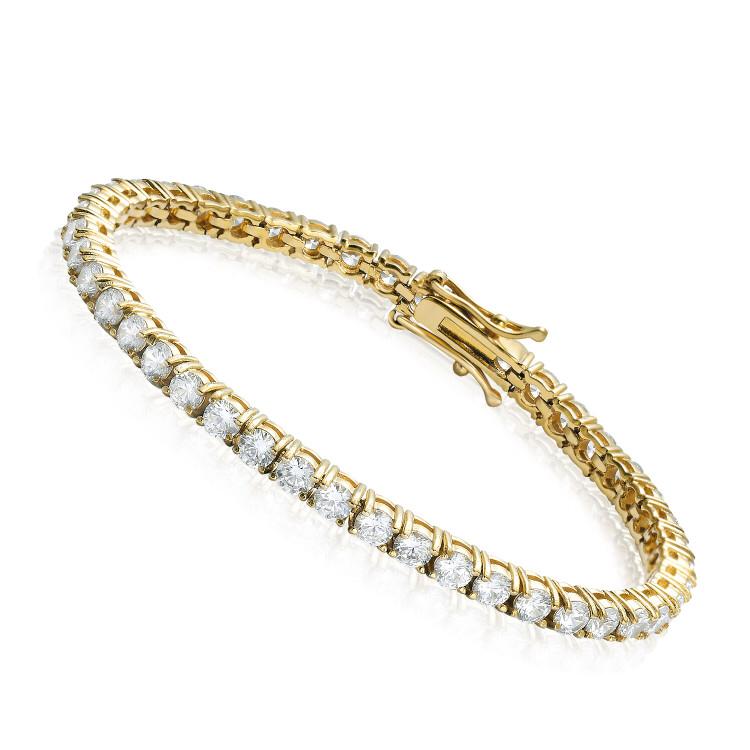 Brazalete de tenis de oro con diamantes de 5 mm Big Daddy