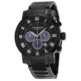 Akribos Chronograph Black Dial Black PVD Men's Watch #AK622BK - Watches of America