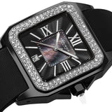 Akribos Black Mother of Pearl Dial Black Ceramic Ladies Watch #AK546BK - Watches of America #2