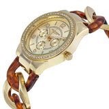 Akribos GMT Multi-Function Tortoise Resin and Gold-Tone Ladies Watch #AK562YG - Watches of America #2