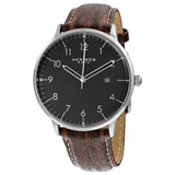 Akribos XXIV  Black Dial Brown Leather Men's Watch #AK715SSB - Watches of America