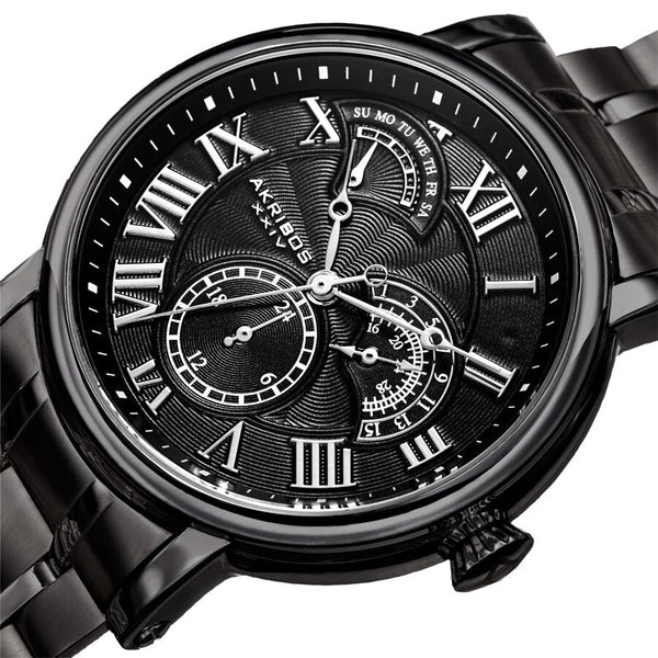 Akribos XXIV Black Dial Men's Watch #AK1001BK - Watches of America #2