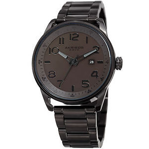 Akribos XXIV Black Dial Men's Watch #AK956BR - Watches of America