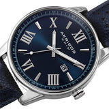 Akribos XXIV Perforated Strap Blue Dial Men's Watch #AK1048SSBU - Watches of America #2