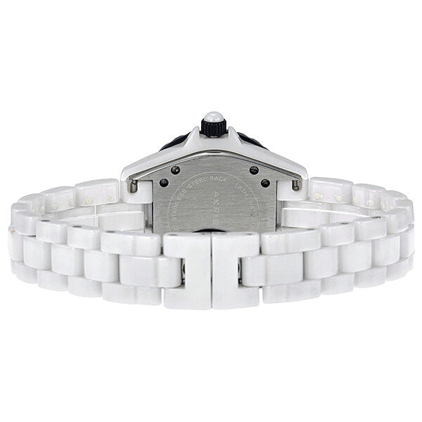 Akribos XXIV Ceramic White Mother of Pearl Dial Ladies Watch #AK518BKW - Watches of America #3