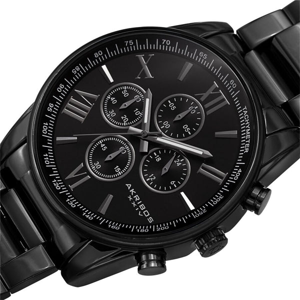 Akribos XXIV Chronograph Quartz Black Dial Men's Watch #AK1072BK - Watches of America #2