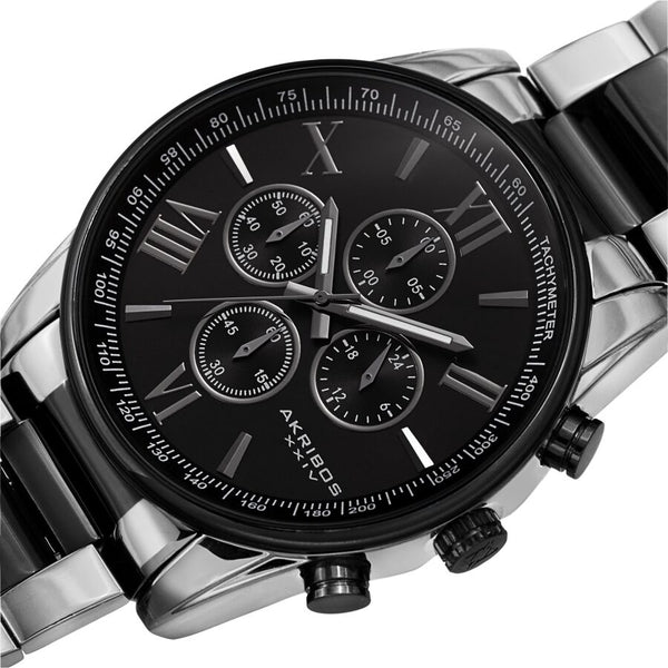 Akribos XXIV Chronograph Quartz Black Dial Men's Watch #AK1072TTB - Watches of America #2